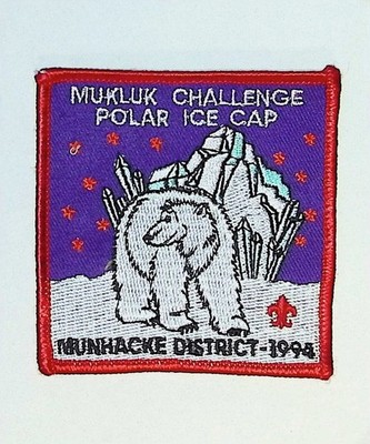 Mukluk Challenge Polar Ice Cap Boy Scout Event Patch 1994