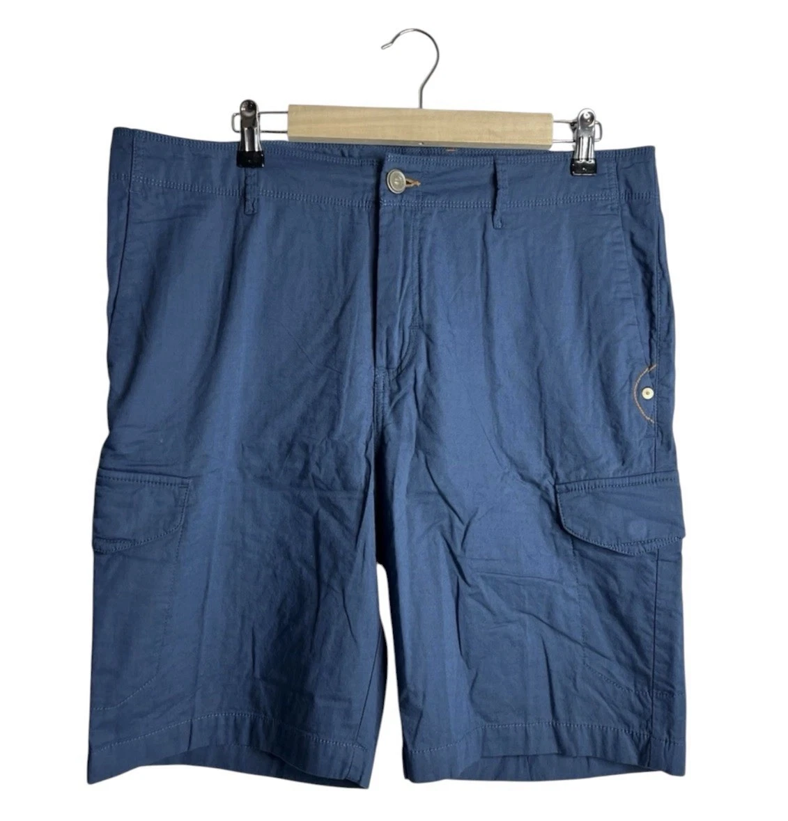 Tommy Bahama Cargo Shorts Flat Front Cotton 10" Inseam Blue Men’s Size 38 NWT