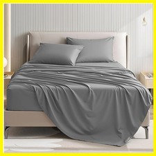 Cal King Size 4 Piece Bed Sheet Set - Breathable Cooling Sheets- Ultra Imi...