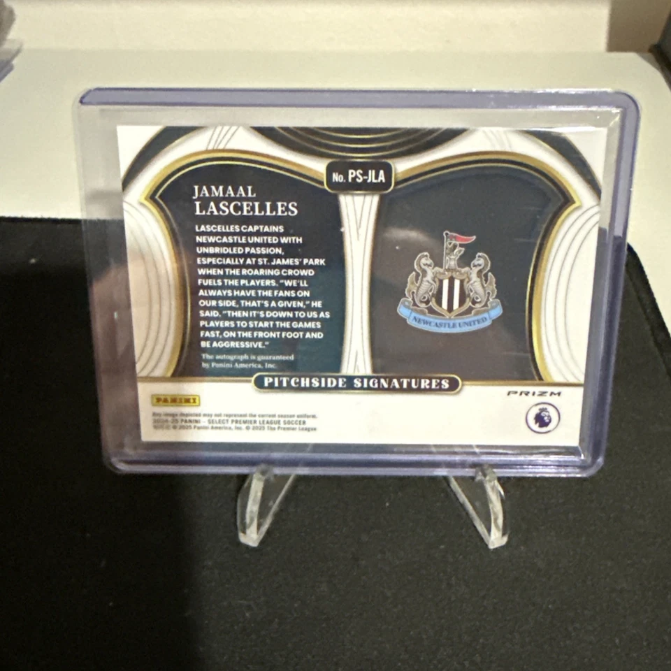 2024-25 Panini Select EPL Jamaal Lascelles Peacock Prizm SSP Auto, Newcastle - Image 2 of 2