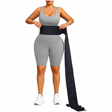 FeelinGirl Adjustable Firm Neoprene Waist Trainer Belt Waist/Abdomen Black OS