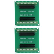 Create idea 2Pcs Green 30 Pin ESP32 Breakout Board Shield GPIO 1 Into 66x63mm