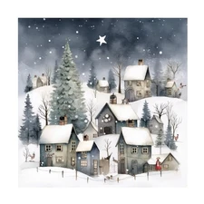 Canvas Wall Art Christmas Eve by The Golden Valley Living Room Bedroom Office