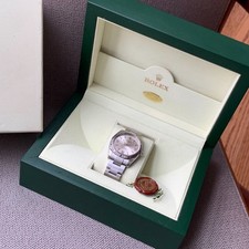 Rolex Air-King 114210 Automatic Wristwatch - Rare Pink 3-6-9-12 Numerals Dial 5