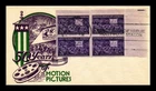 Dr Jim Stamps Scott 926 Motion Pictures Block First Day Cachet Craft Staehle