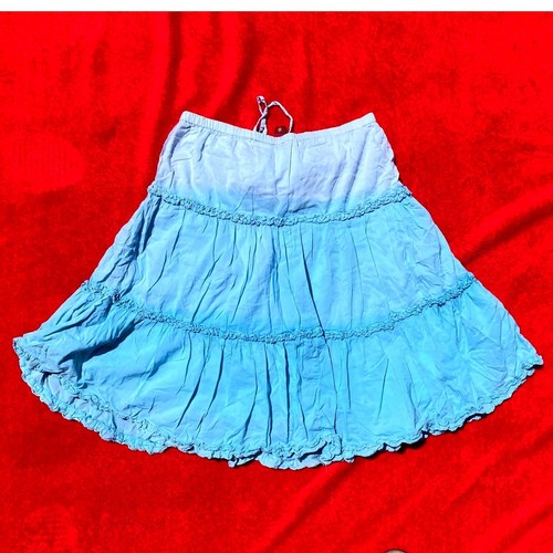 SO Tiered Skirt Ruffle Hem Blue Ombre Casual Women's S - Picture 2 of 3