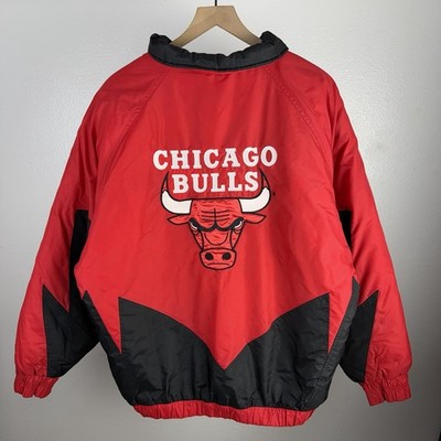 Vintage 90 s Logo 7 Chicago Bulls NBA Shark Tooth Puffer Jacket Men s Size Large