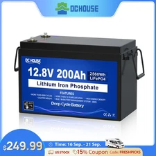 12V 200Ah Deep Cycle Litime LiFePO4 Lithium Battery for RV Solar Off-grid Motor