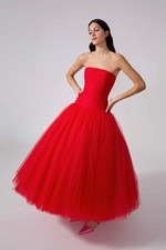 Carolina Herrera Strapless Midi Dress