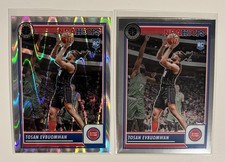 TOSAN EVBUOMWAN 2023-24 Panini Rookie Lot (2) 1 Seismic Detroit Pistons RC