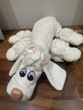 Vintage 1980s Pound Puppies White Poodle Pink Eyes Ribbon 19 Tonka Toys