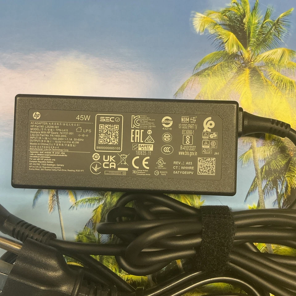 LOTE DE 5 Adaptadores de CA Genuinos HP TPN-LA15/14 HTSNN-CA40 19.5V 2.31A 45W 4.5MM PUNTA Foto 3 de 4