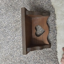 Rustic Wooden Wall Shelf Heart Cutout Farmhouse Country Decor Small 9"