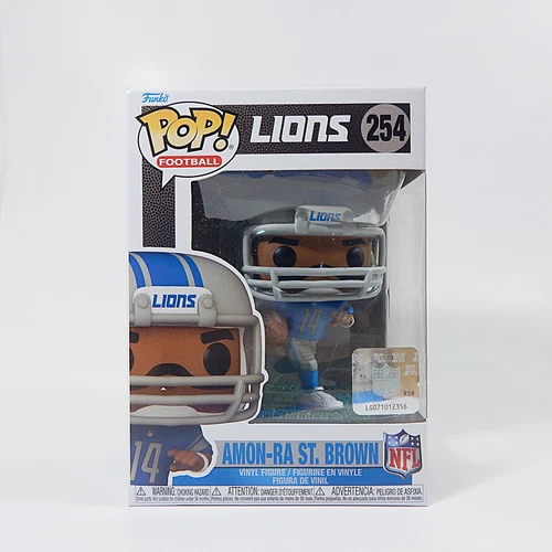Amon-Ra St. Brown Funko Pop! #254 NFL Detroit Lions w/ protector