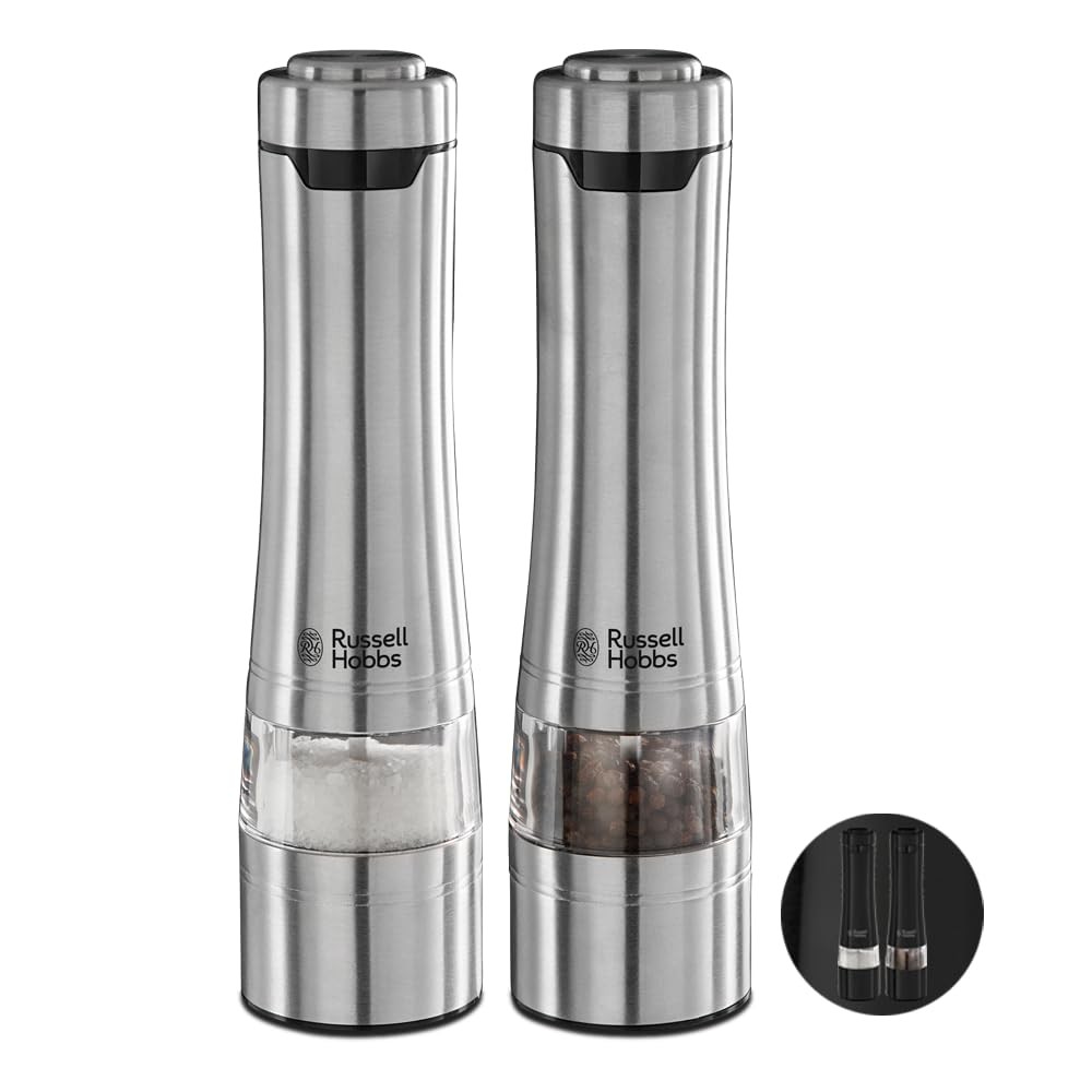 Set Macinasale e Macinapepe Elettrico in Acciaio Inox - Regalo Casa