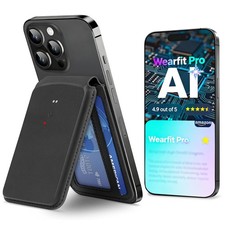 AI Voice Recorder - Note Taking Recording Device, Phone Wallet Card Black