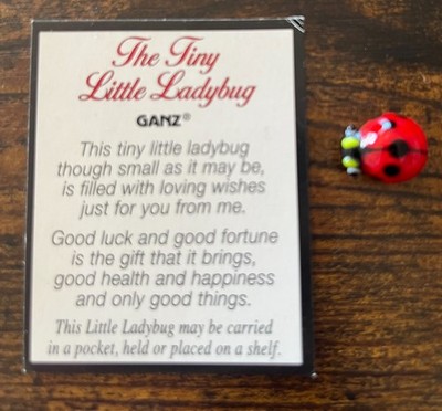 The Tiny Ladybug Charm- Good Luck & Good Fortune is the Gift it Brings - Ganz