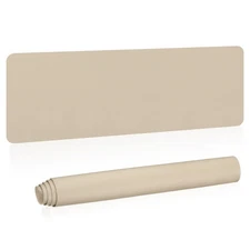 55"x17" Large Desk Mat, PU Leather Dual Side Large Desk Pad, Khaki