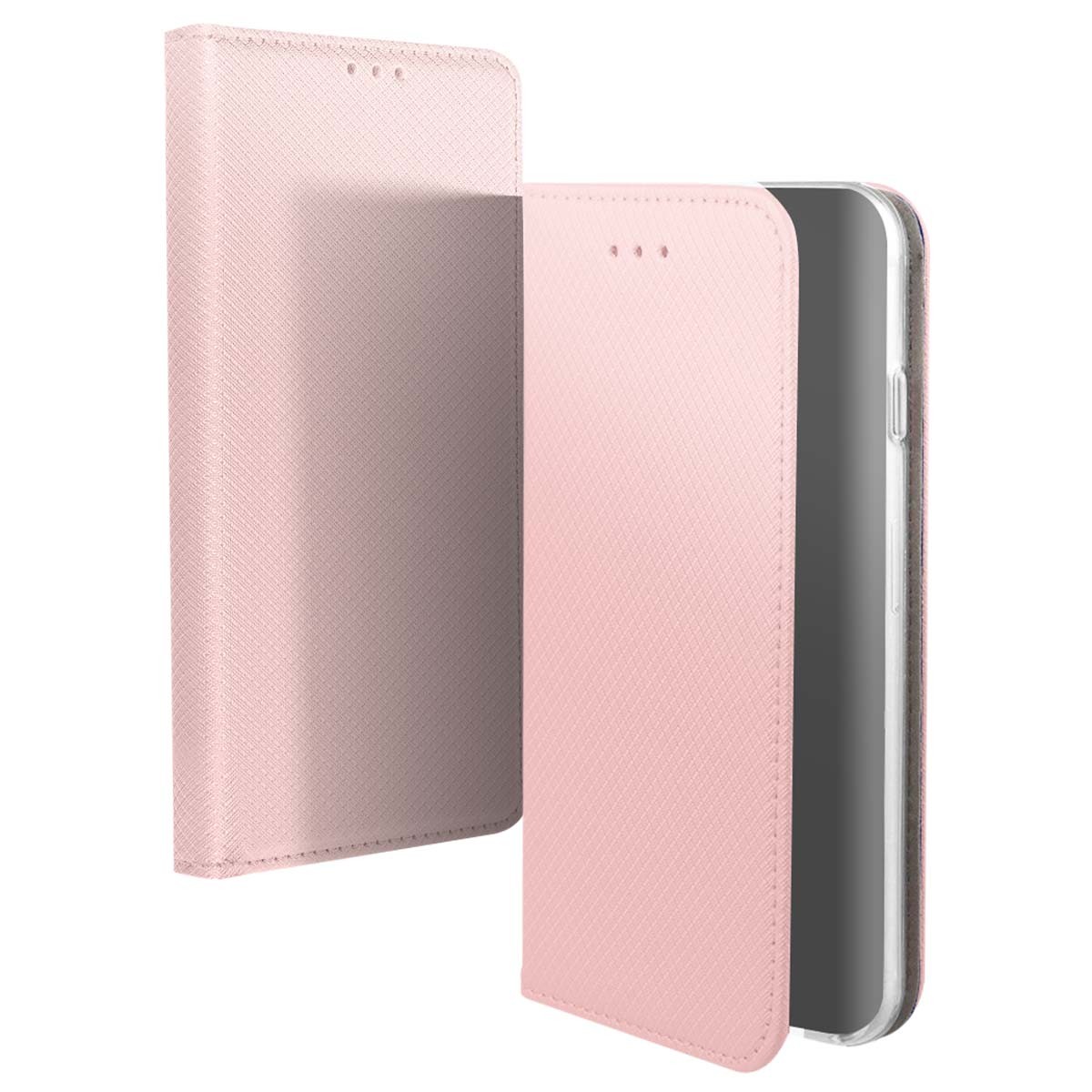 Étui folio iPhone 14 Jaym rose champagne avec stand vidéo et fermeture magnétique