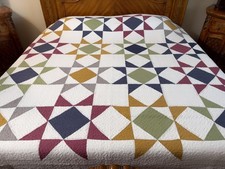 Handmade Geometric Patchwork Quilt 100 Cotton C-101