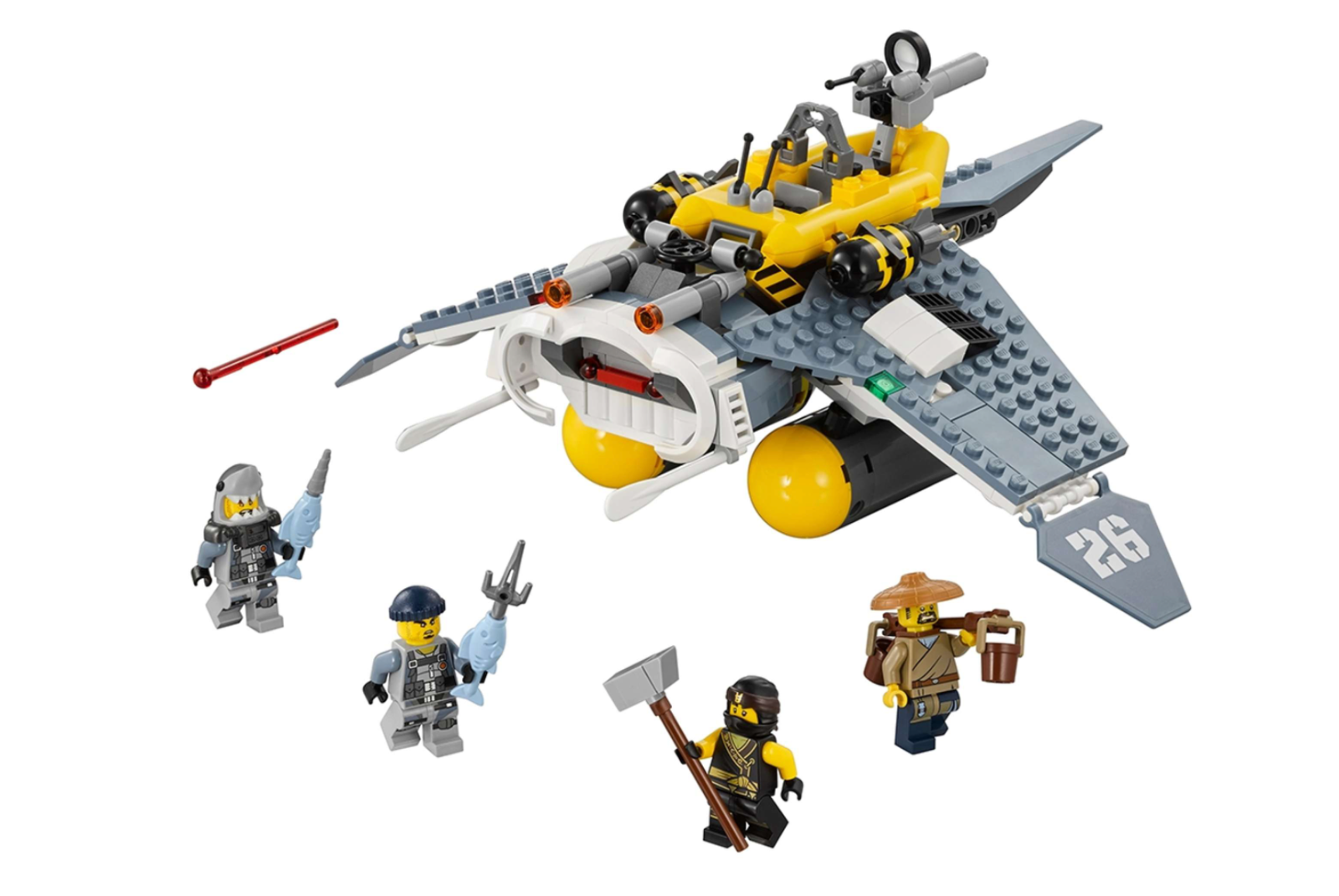 Lego Ninago 70609 Manta Ray Bomber Complete 100% With Minifigures Retired 2018