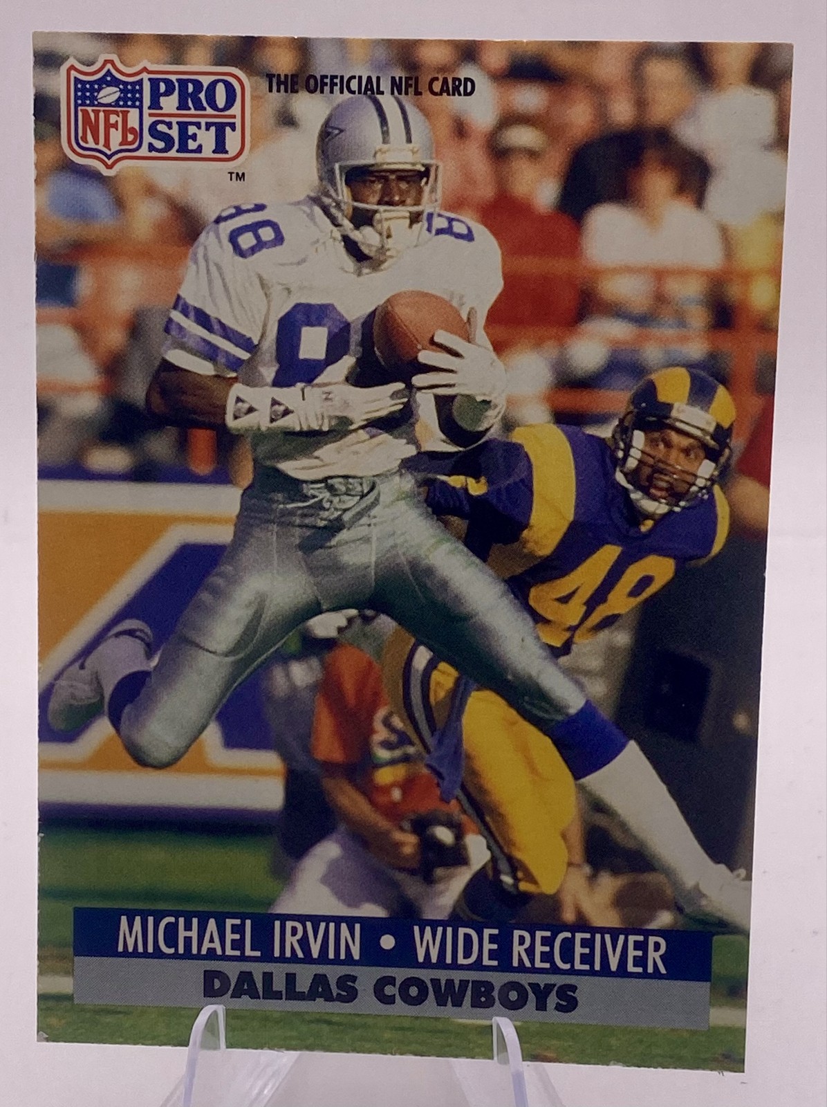 1991 Pro Set Mobil FACT - Michael Irvin #132