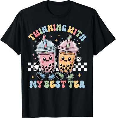 Twinning with My Best Tea Bestie Spirit Week Twins Day T-Shirt