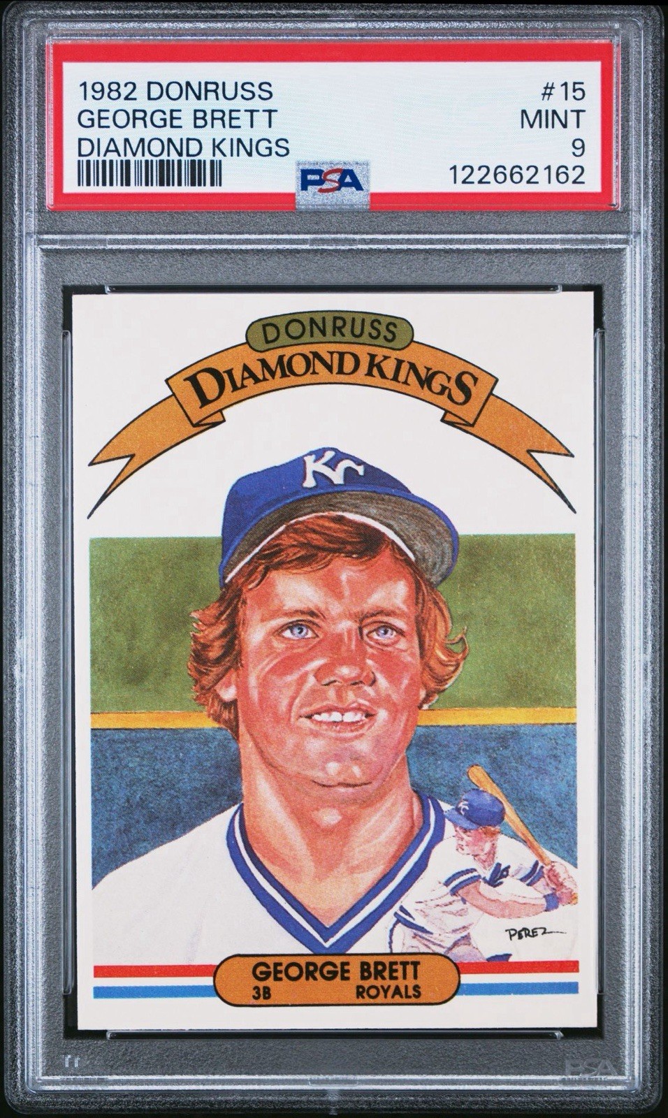 1982 Donruss Baseball #15 George Brett Diamond Kings  Royals HOF PSA 9 MINT