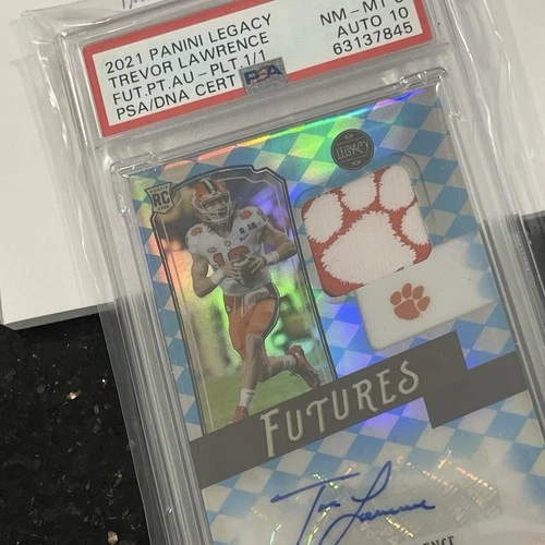 Trevor Lawrence 2021 Panini Legacy Futures RC Rookie Auto RPA 1/1 PSA 8 Auto 10