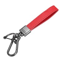 Auto SchlüSselring Clip Leder SchlüSselanhäNger Mit D Ring Rot
