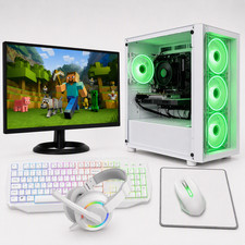 Fast Gaming PC White Computer Bundle i5 16GB 480GB SSD GTX 750 Ti Win 11