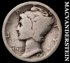 1917 Silver Mercury Dime - Scarce  Better Date  No Reserve  #i4728