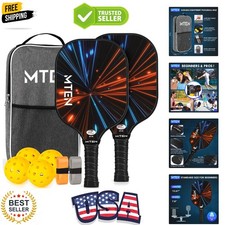 Pickleball Paddles Set of 2/4/1, USAPA Approved Fiberglass Rackets