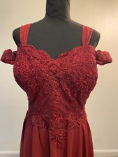 Size 16 custom burgundy mother of bride dress