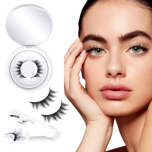 Reusable Natural Magnetic Eyelashes with Applicator No Glue Needed Lashes Kit US - Picture 4 of 16