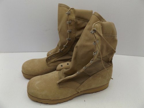 US Army Issued Hot Weather Men’s Military Boots Size 14-1/2 R combat coyote Tan - 第 1/8 張圖片