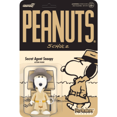 タカラトミー スヌーピー SECRET AGENT Peanuts - Secret Agent Snoopy ReAction 3.75” Action Figure