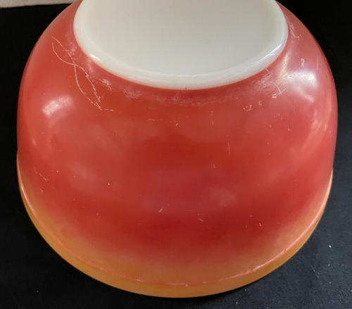 Vintage PYREX Flameglo Burnt Orange 2 1/2 Quart MIxing Bowl Model 403 - Picture 7 of 11