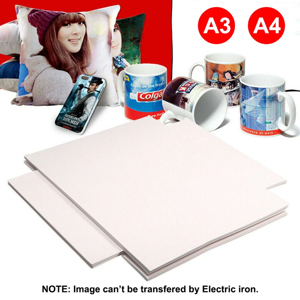 UPTO 100 sheets A3 A4 Heat Transfer Paper Print For Dark/Light Cotton T-shirt - image 3 of 4