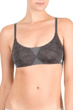 Natori L35629 Women's Graphite Heather Print Zen Sports Bra Size 36B/C