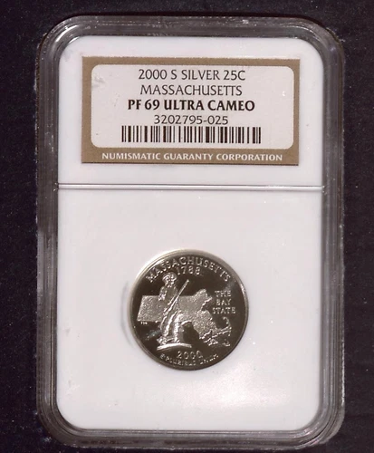 Massachusetts Statehood Quarter | 2000-S 25 c |  | NGC PF69 UCAM | Silver Proof