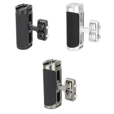 Side Handle Left-/Right-Handgrip w/ Dual 1/4" Screw Connector for DSLR Cage Kit
