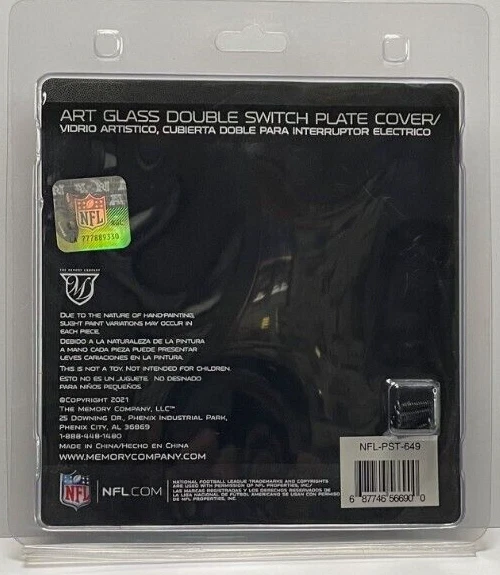 Pittsburgh Steelers Arte Vitral NFL Doble Luz Interruptor Doble Placa Cubierta Foto 2 de 2
