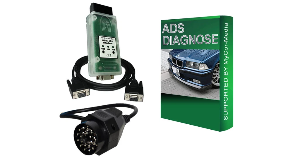 Interfaz de diagnóstico ADS para BMW OBD1 OBD2 INPA software dispositivo de diagnóstico RS232