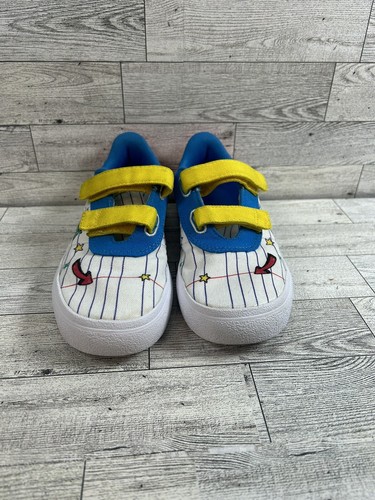 Adidas Vulc Raid3r Mickey Mouse Disney Kids Skateboard Shoes Size 1.5 Boys Girls - Picture 3 of 9