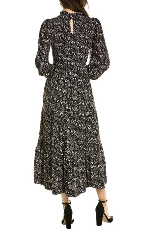 Boden Women's Printed Smocked Tiered Midi Dress Size US 8R NWT | eBay