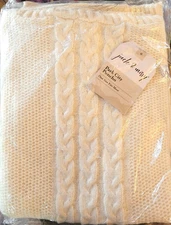 Jack & Missy Park City Midweight Cable Knit Cowl Neck Poncho - Ivory - One Size
