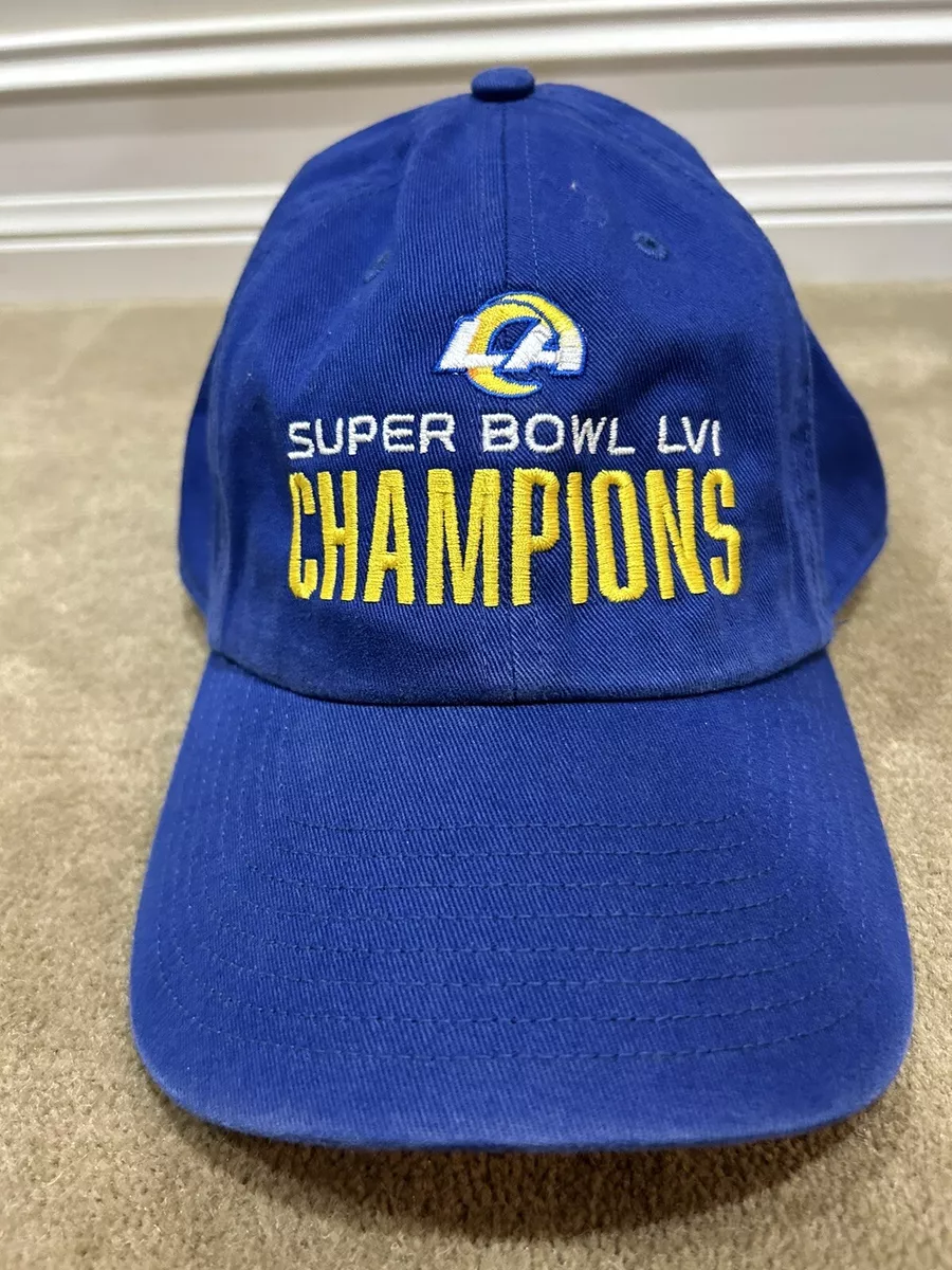 LA Rams Super Bowl LVI Champions Hat Blue Adjustable Back 47