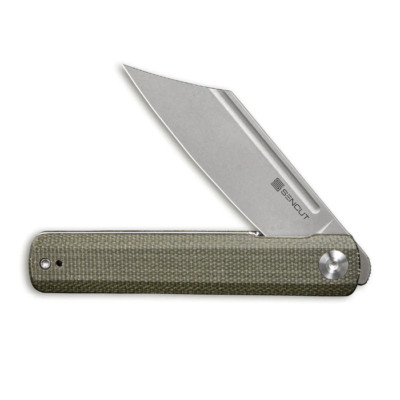 SA08A SENCUT Bronte Black Micarta Handle Stonewashed 9Cr18MoV Blade IKBS Linerlo