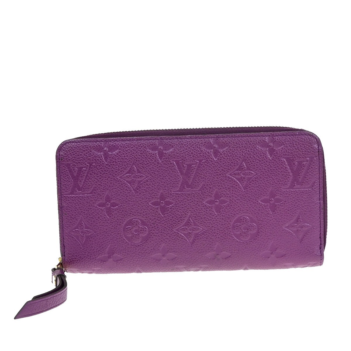 LOUIS VUITTON Zippy Wallet Monogram Empreinte Leather Purple